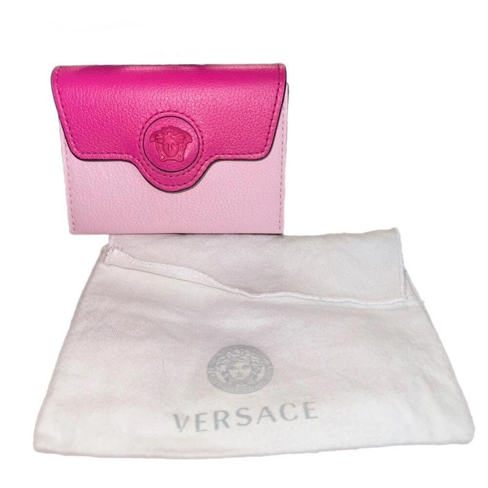 Versace Pink and Purple Card Wallet- EUC with dustbag